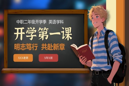 中职二年级英语开学第一课PPT课件含讲稿