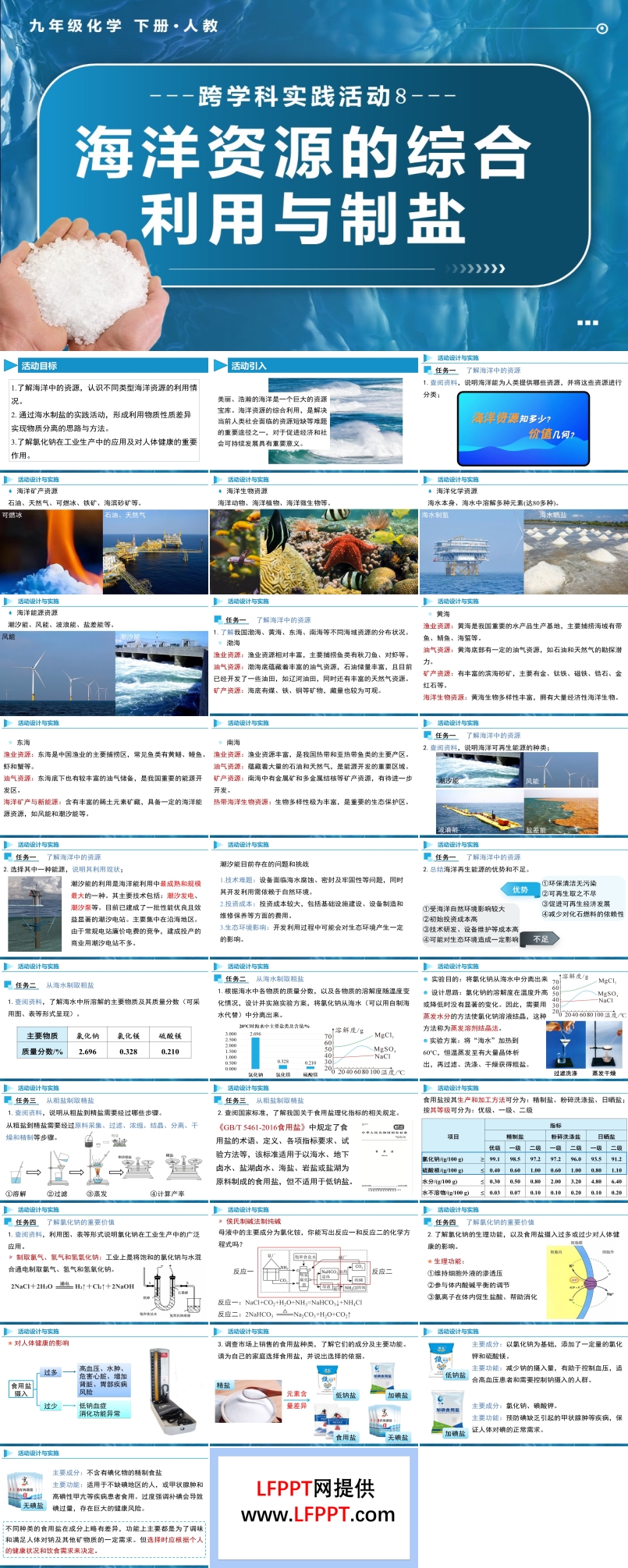 跨学科实践活动8 海洋资源的综合利用与制盐人教九年级化学下册PPT课件含教案