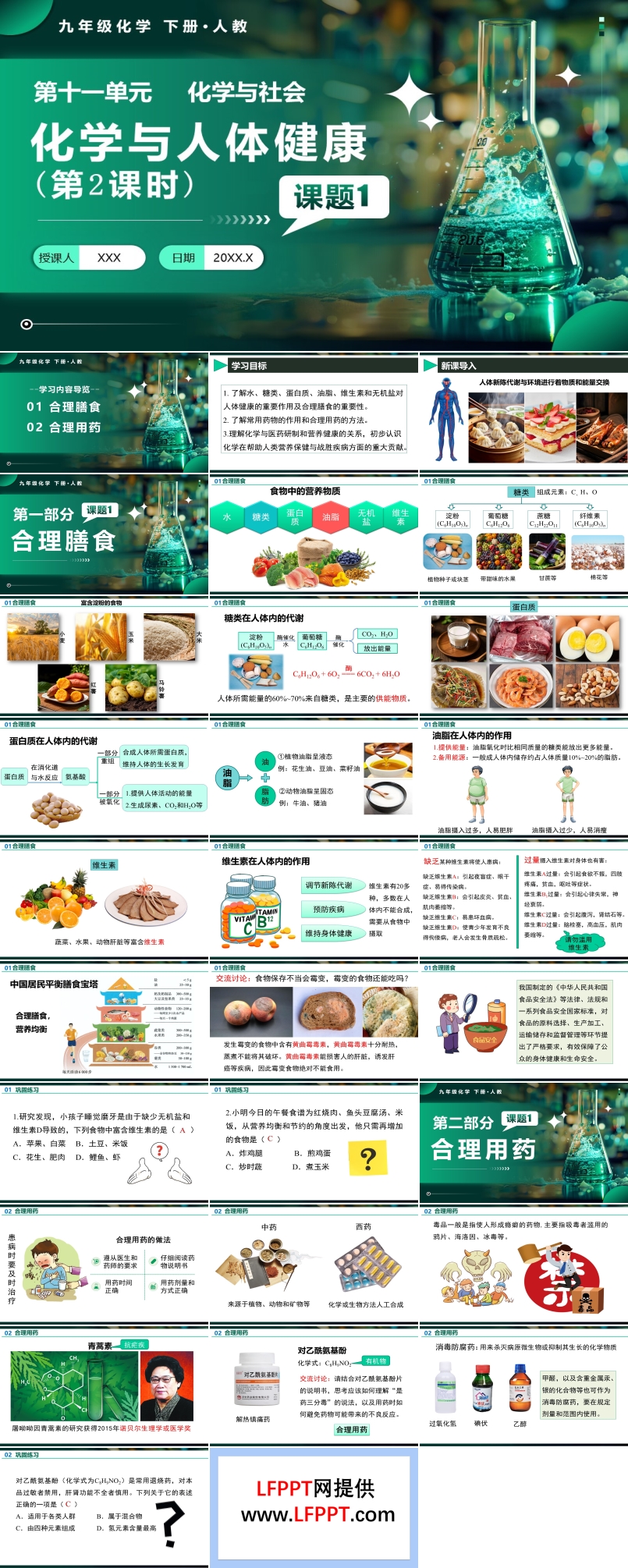 课题1 化学与人体健康（第2课时）人教九年级化学下册PPT课件含教案