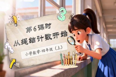第一单元第6课时从结绳计数说起北师大数学四年级上册PPT课件含教案