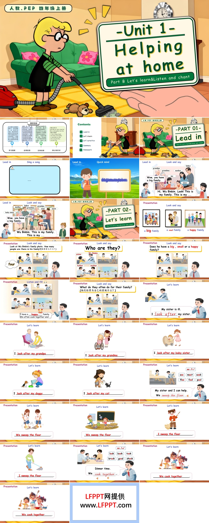 Unit 1 第5课时 Part B Let’s learn Listen and chant人教PEP四年级英语上册PPT课件含教案