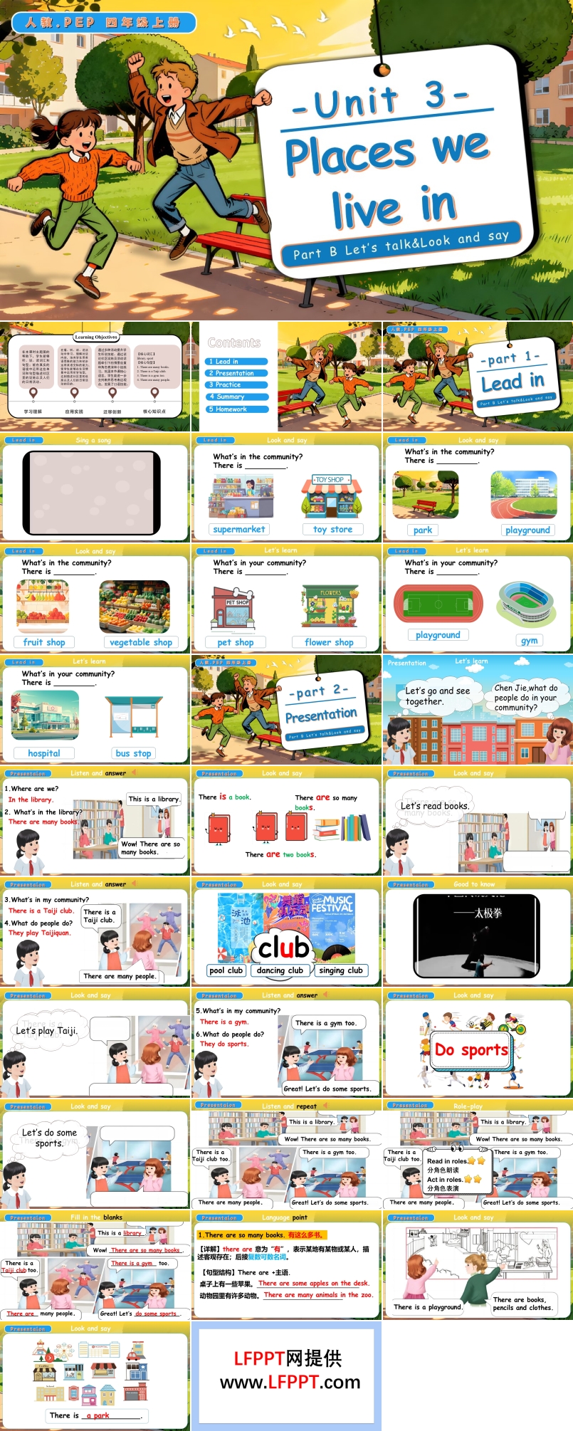 Unit 3 第4课时 Part B Let’s talk Look and say人教PEP四年级英语上册PPT课件含教案
