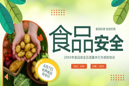 食品安全日食品安全五项基本行为准则PPT课件含讲稿