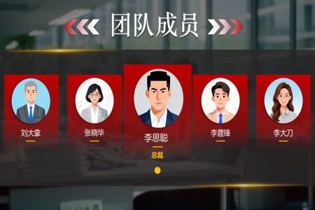 团队创意介绍（10人滚动循环）PPT【特效动画】