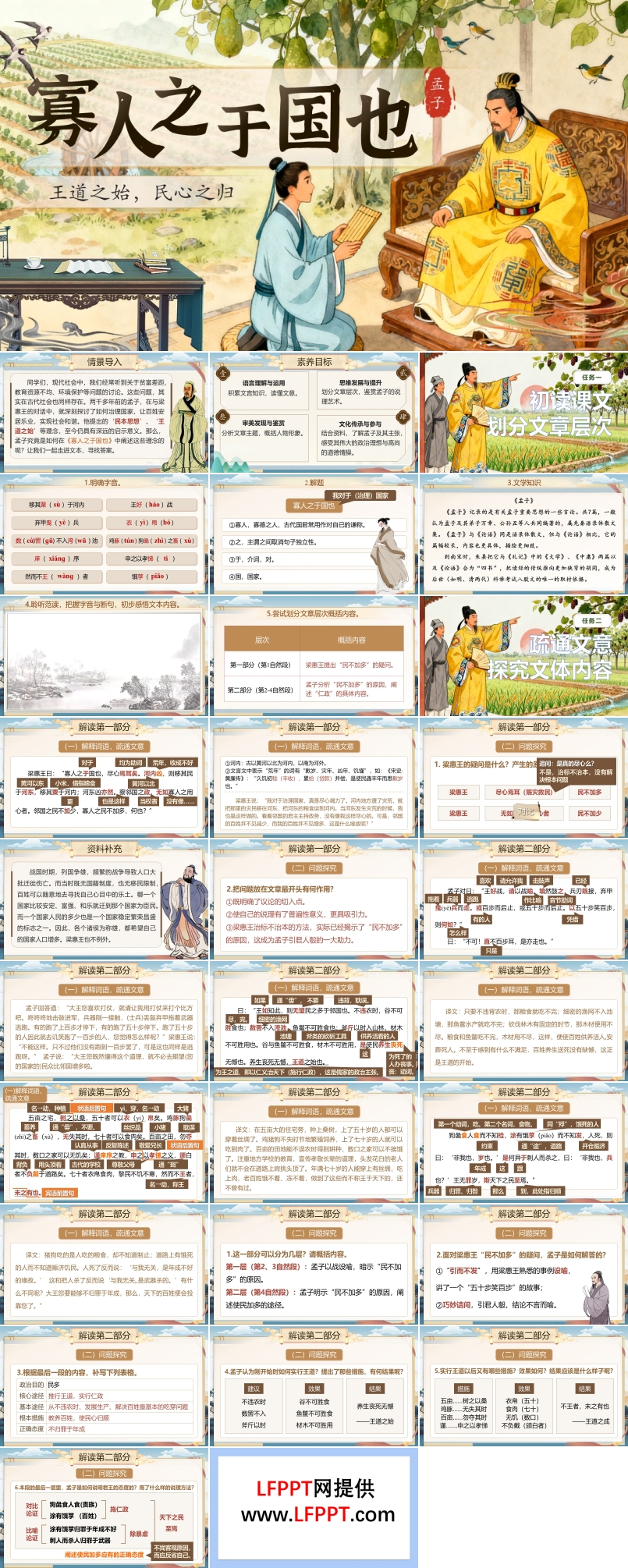 《寡人之于国也》中职语文上册第6单元PPT课件含教案