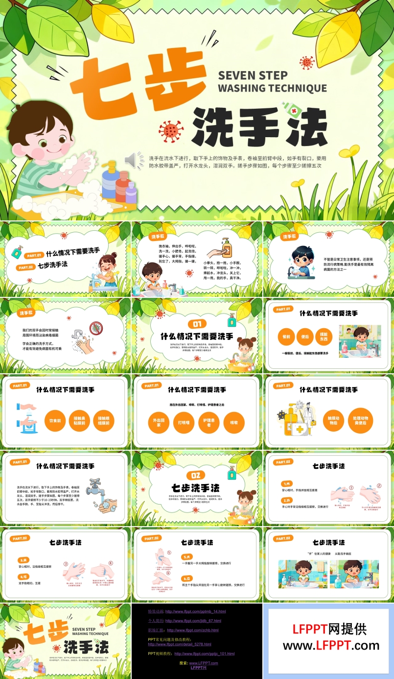 七步洗手法宣传推广PPT含讲稿