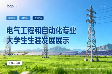 电气工程和自动化专业大学生生涯发展展示动态PPT含讲稿