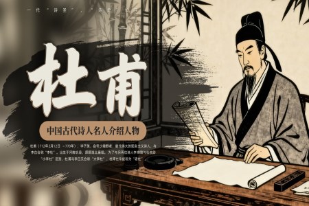 古代诗人杜甫介绍PPT课件含讲稿