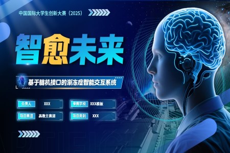 大学生创新大赛基于脑机接口的渐冻症智能交互系统介绍动态PPT【特效动画】