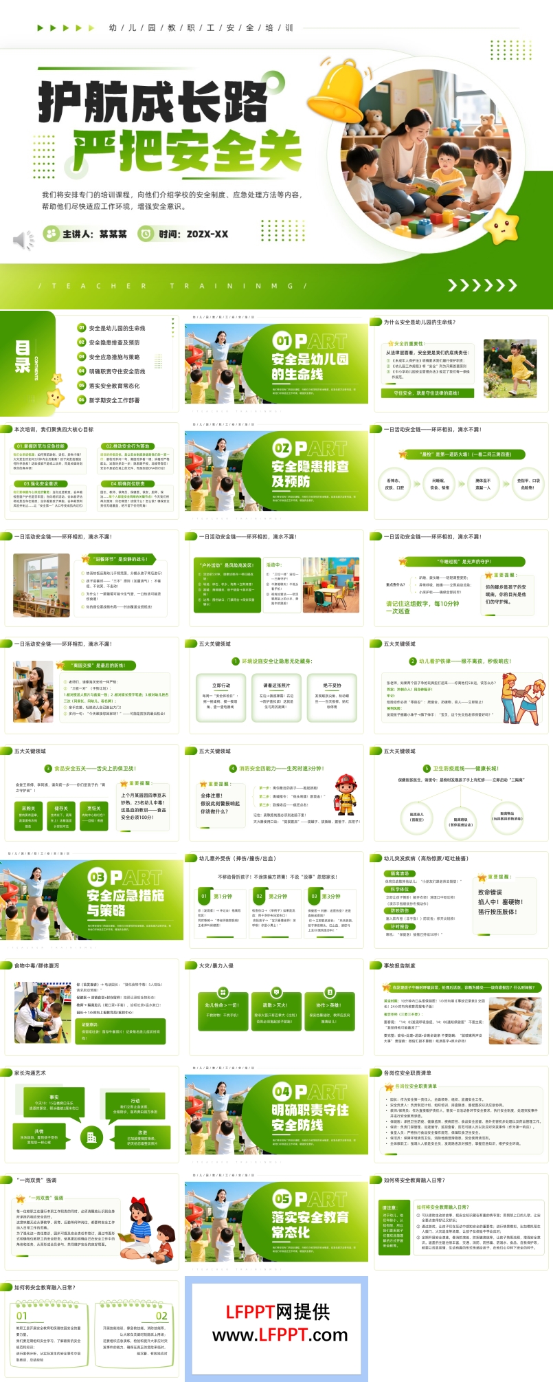 幼儿园教职工安全培训PPT含讲稿