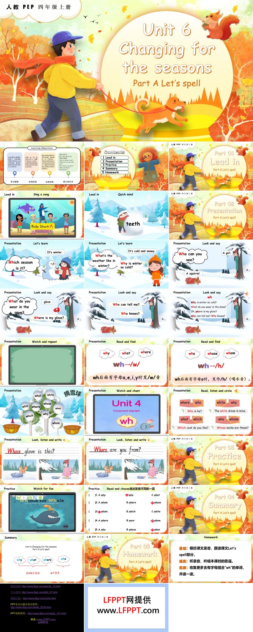 Unit 6 第3课时 Part A Let’s spell人教PEP四年级上册PPT课件含教案