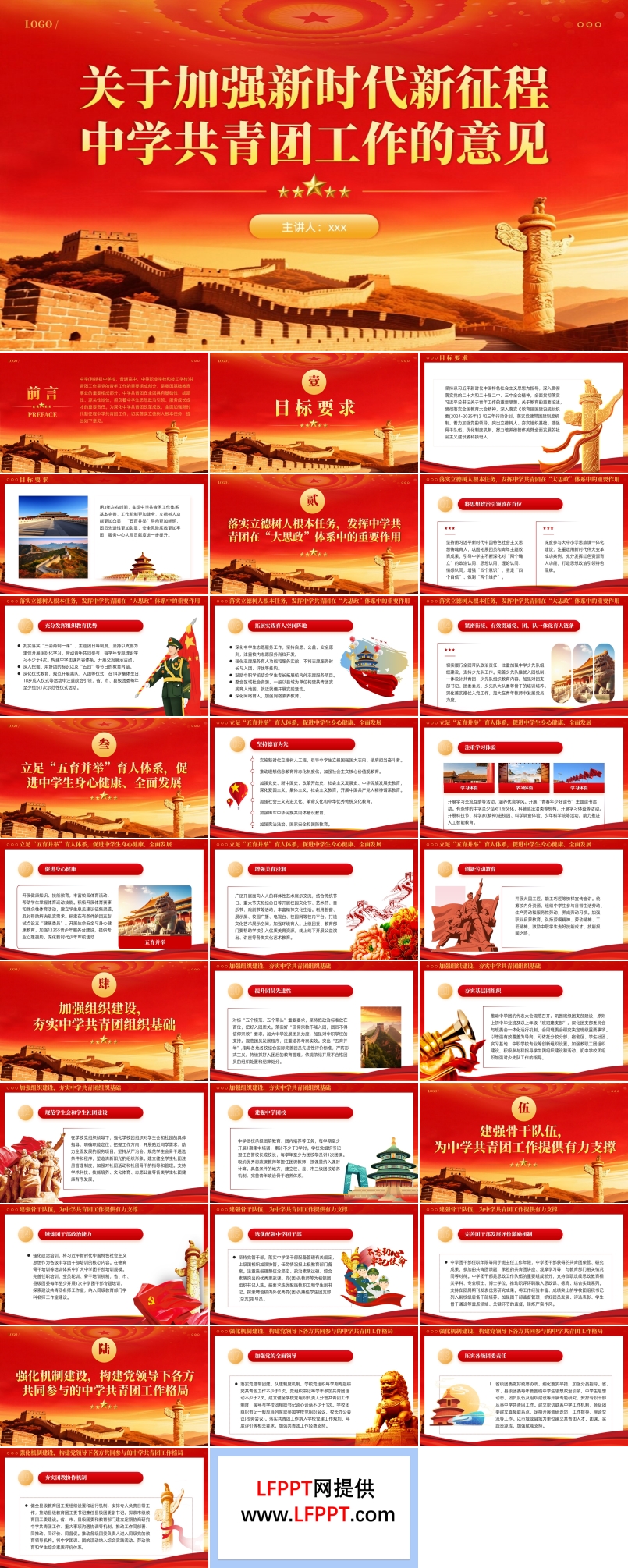 关于加强新时代新征程中学共青团工作的意见课件PPT含讲稿