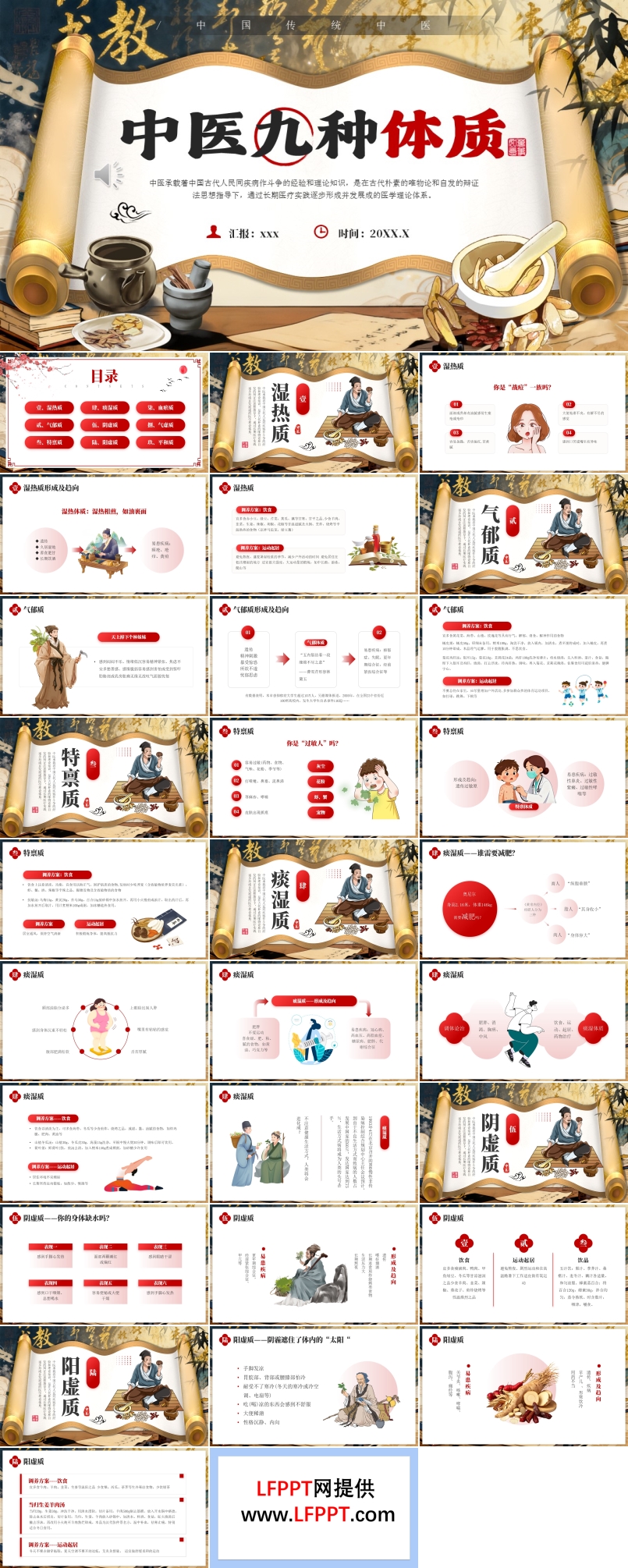 中医九种体质介绍PPT含讲稿