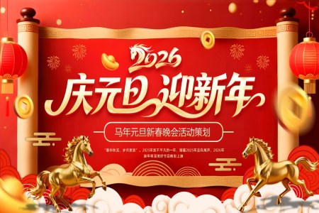 马年元旦活动策划PPT含讲稿