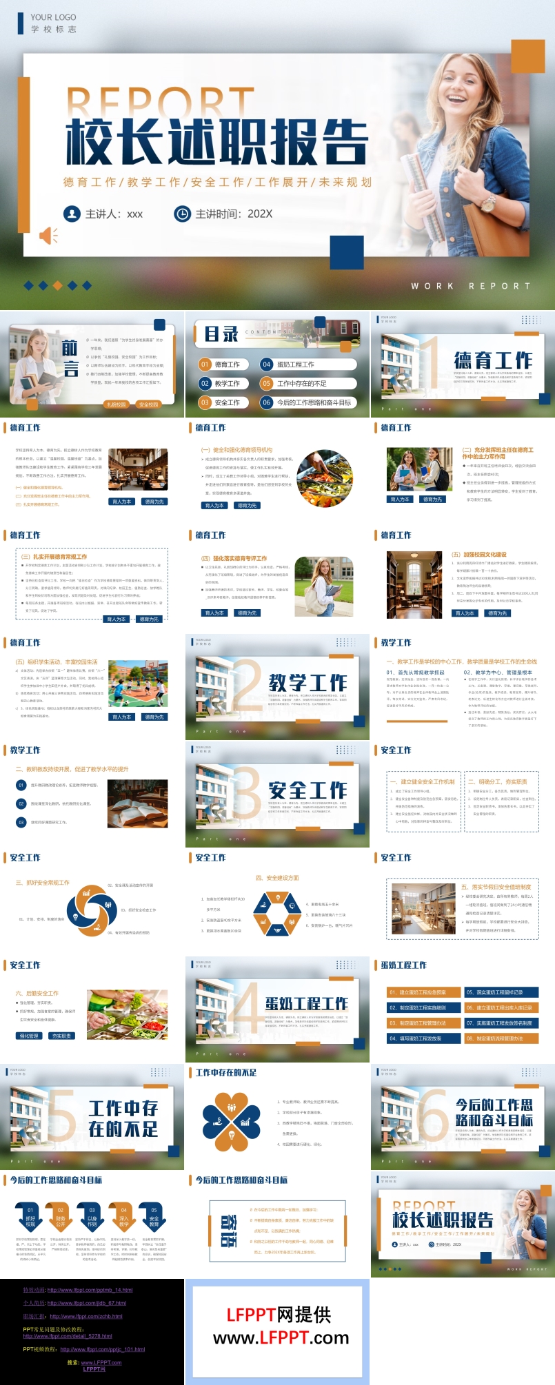 校长述职报告PPT含讲稿