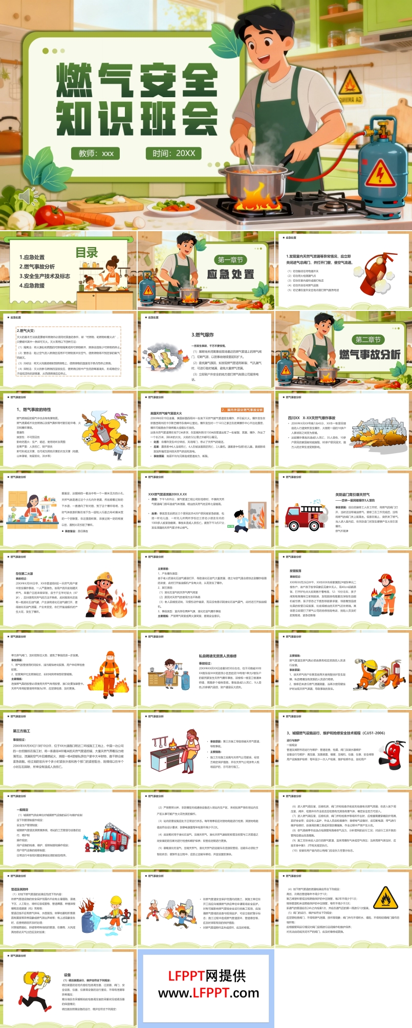 燃气安全知识班会课件ppt含讲稿