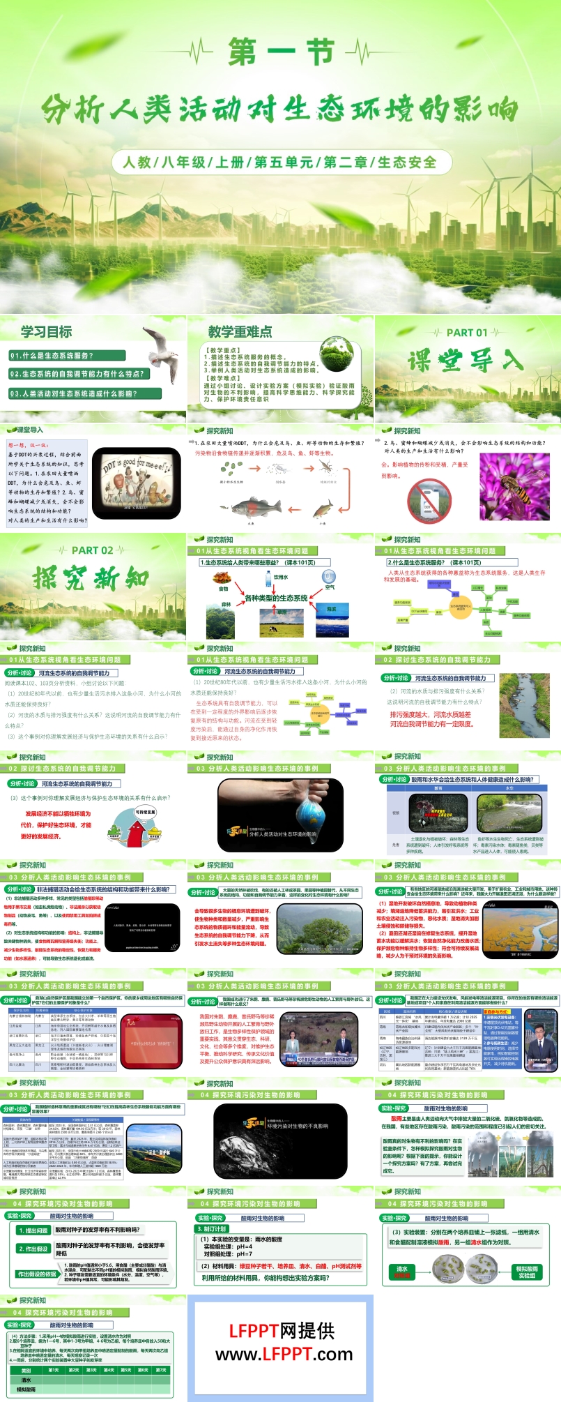 5.2.1 分析人類活動對生態(tài)環(huán)境的影響（教學課件）八年級生物上冊人教ppt課件含教案
