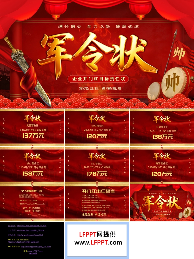 2026企业员工销售业务军令状动态PPT含讲稿