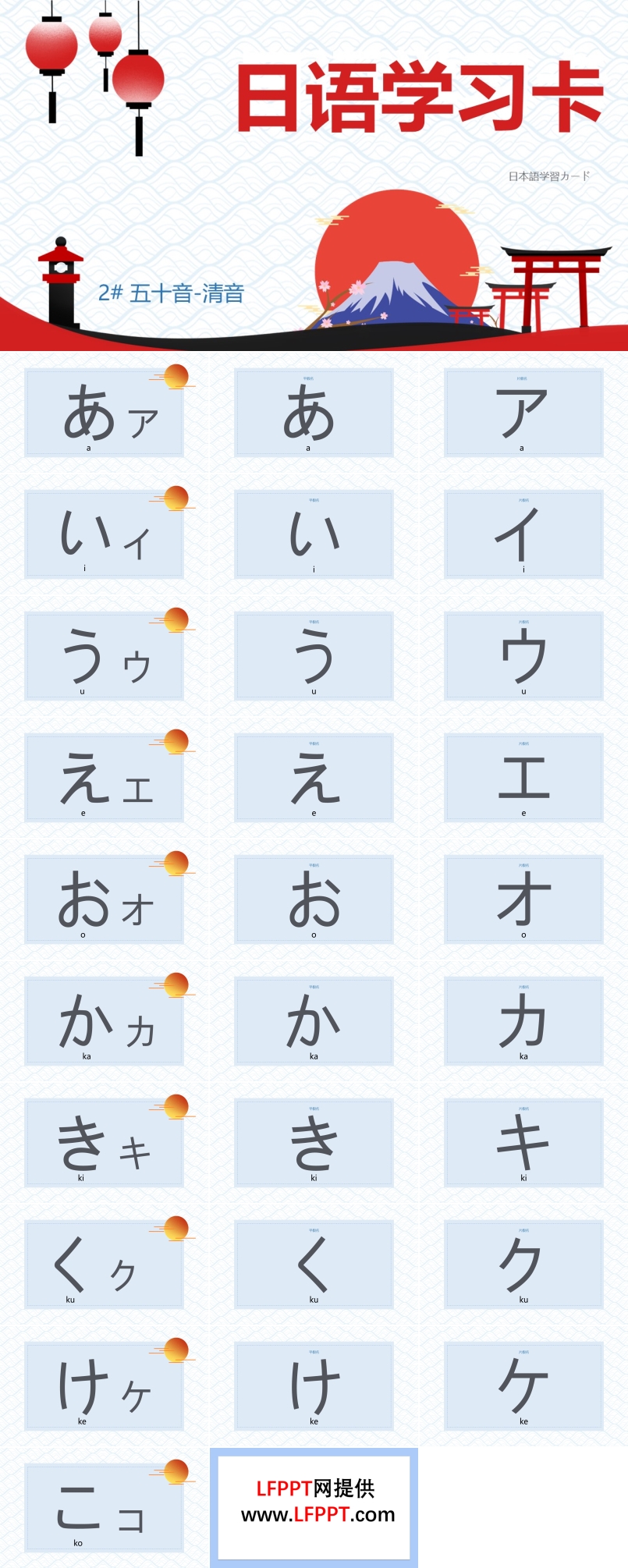 日语初级教学五十音课件PPT
