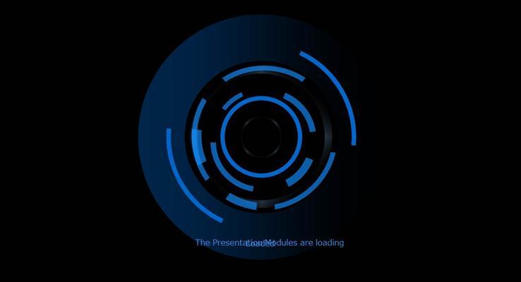 藍色科技轉(zhuǎn)動加載動畫