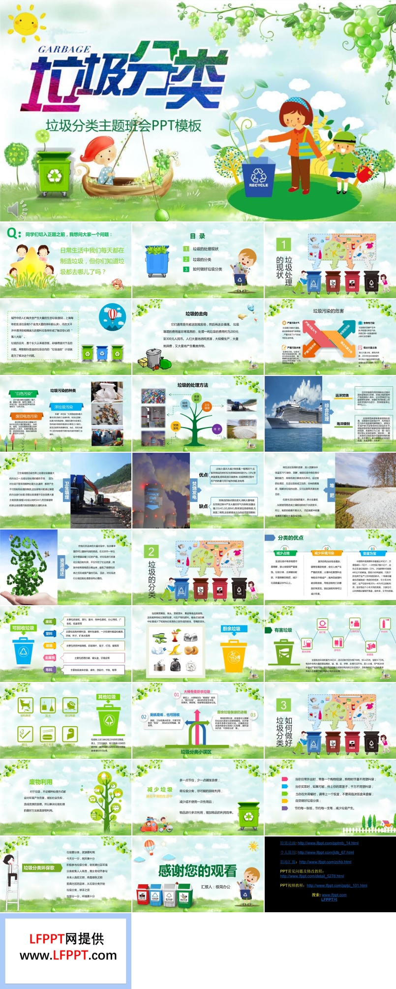 垃圾分类主题班会PPT
