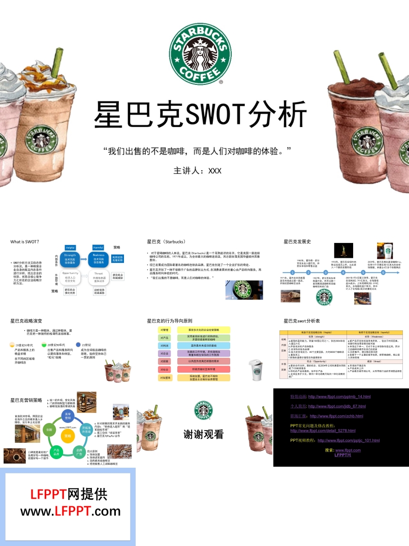星巴克swot分析案例ppt