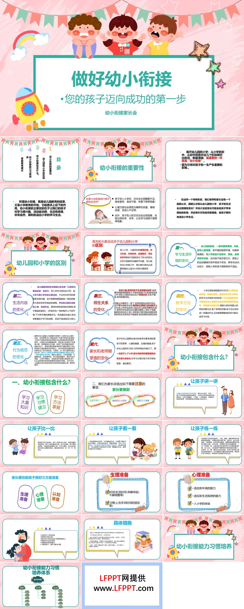 幼小衔接家长会PPT含讲稿