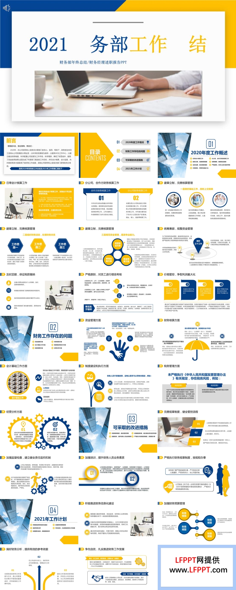 2021財務部工作總結PPT