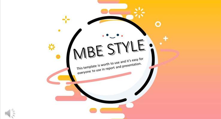 小清新MBE风格PPT动态模板