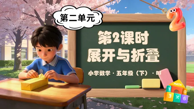 第二單元 第2課時(shí) 展開與折疊（教學(xué)課件）五年級數(shù)學(xué)下冊北師大ppt課件（教案+分層作業(yè)+學(xué)習(xí)任務(wù)單）