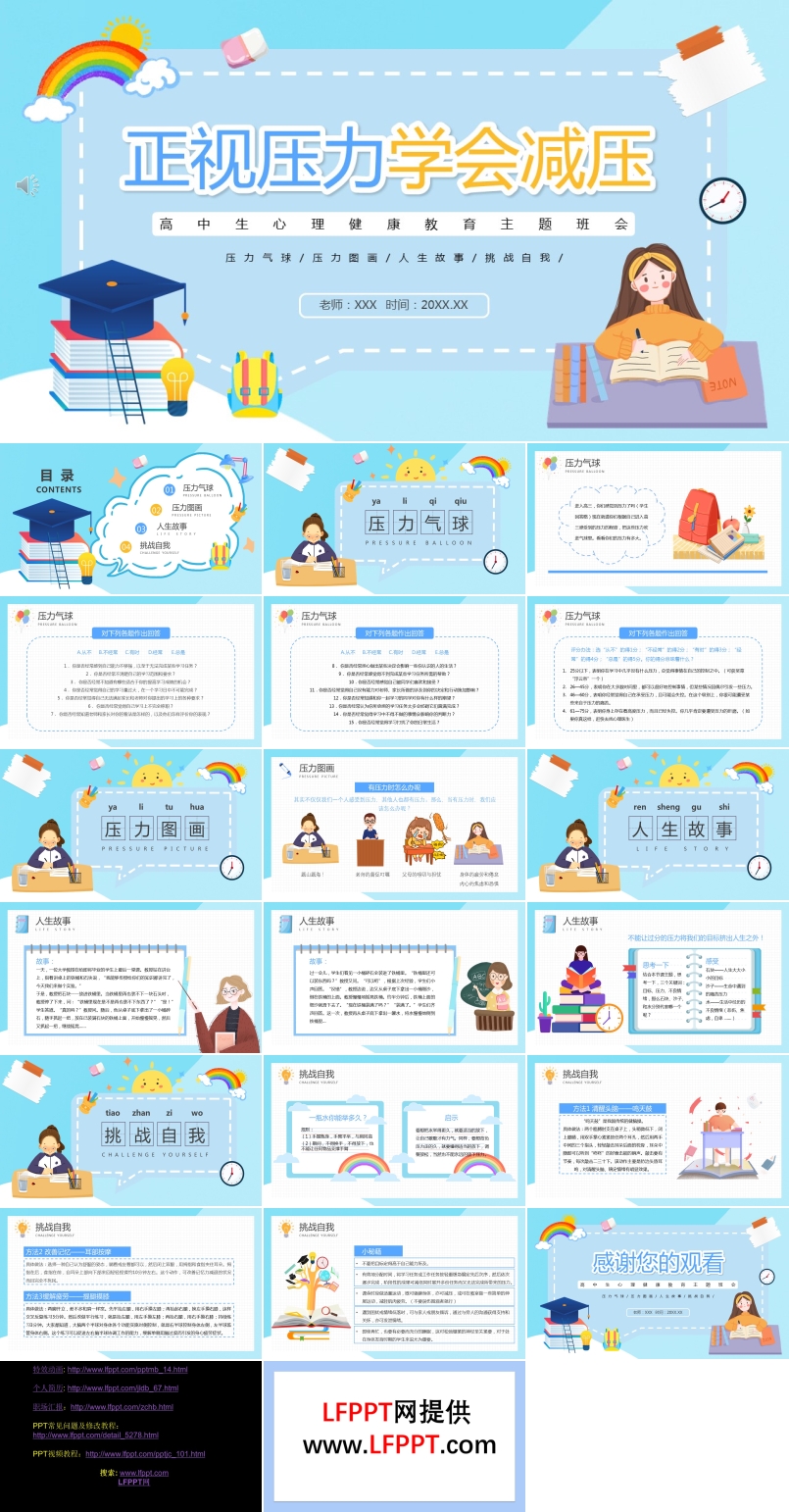 高中生心理健康教育主题班会ppt含讲稿