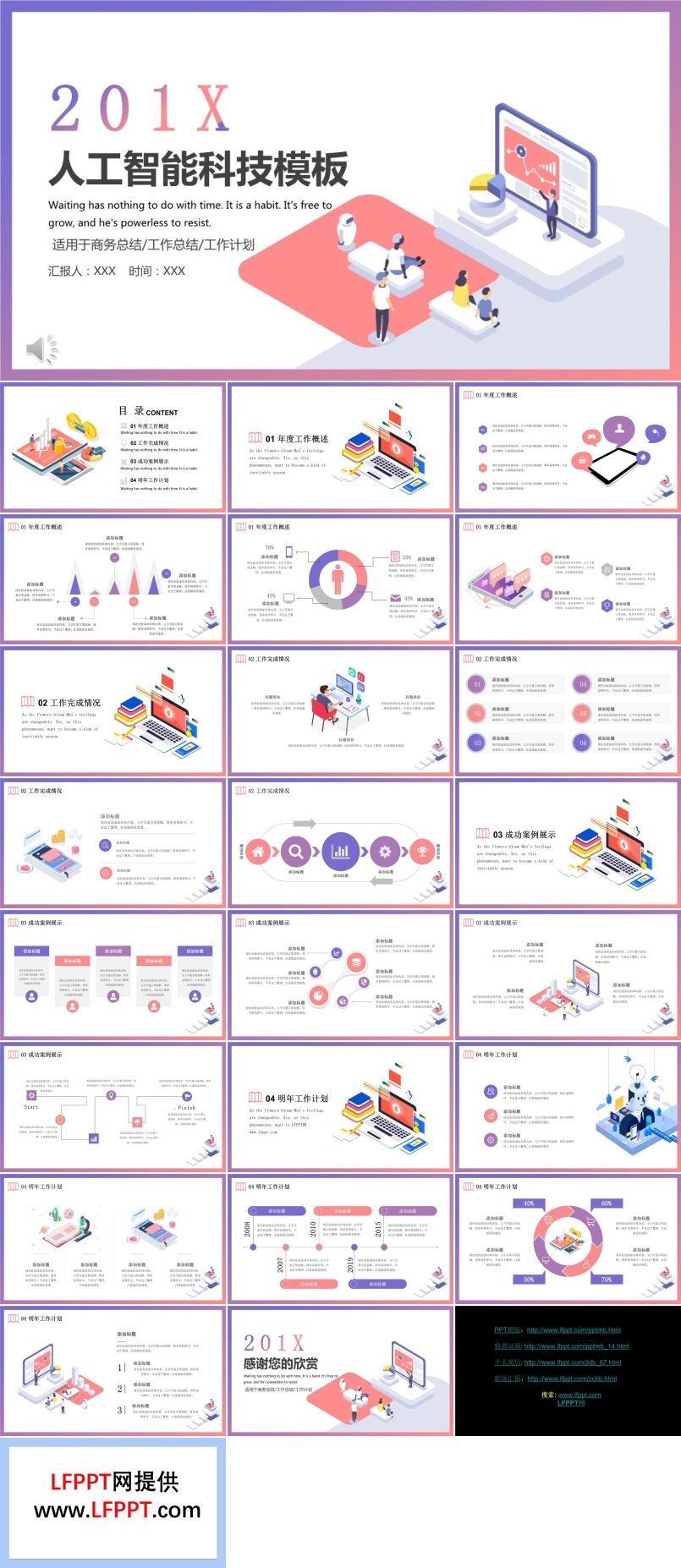 人工智能科技工作總結(jié)匯報(bào)PPT模板