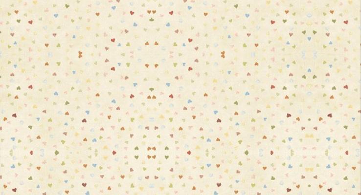 小清新粉色背景小紅桃滿(mǎn)天星PPT背景