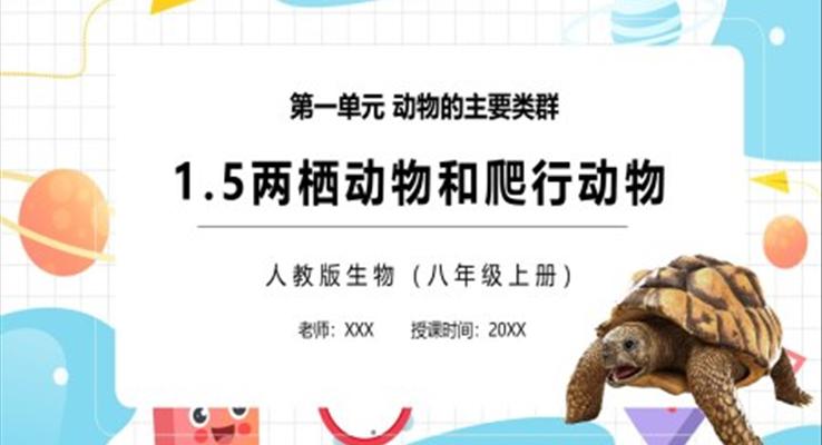 两栖动物和爬行动物PPT课件模板部编版八年级生物上册