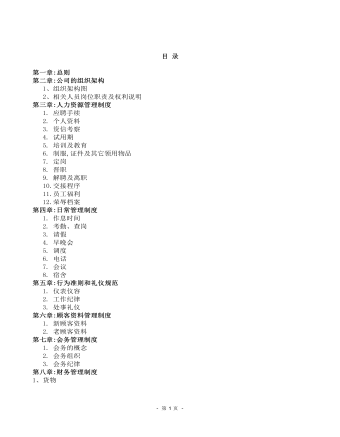 公司管理制度(适用于初创公司)