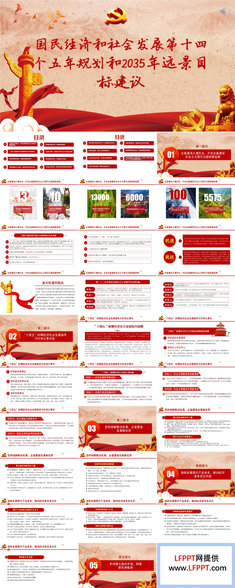 國民經(jīng)濟和社會發(fā)展第十四個五年規(guī)劃和2035年遠(yuǎn)景目標(biāo)建議PPT