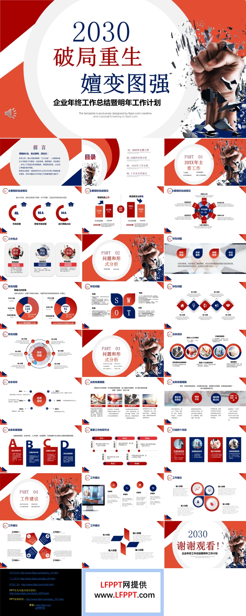 工作总结暨计划汇报PPT模板