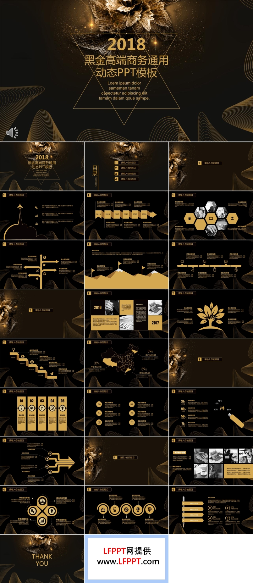 黑金高端大气商务计划规划策划PPT模板