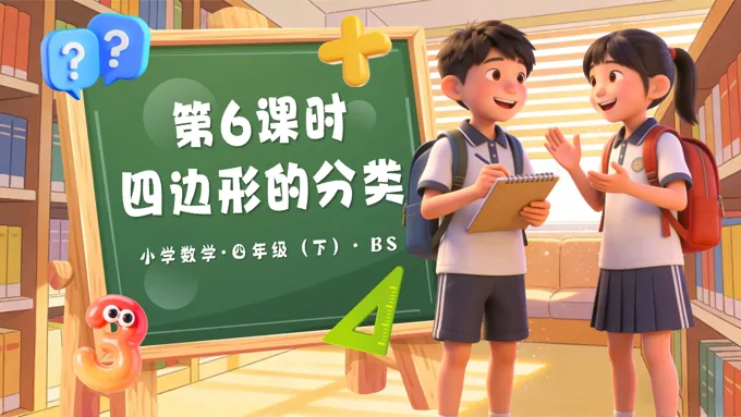 第二单元 第6课时 四边形的分类(教学课件)四年级数学下册北师大PPT课件(教案+分层作业+学习任务单)-32页-大小16M
