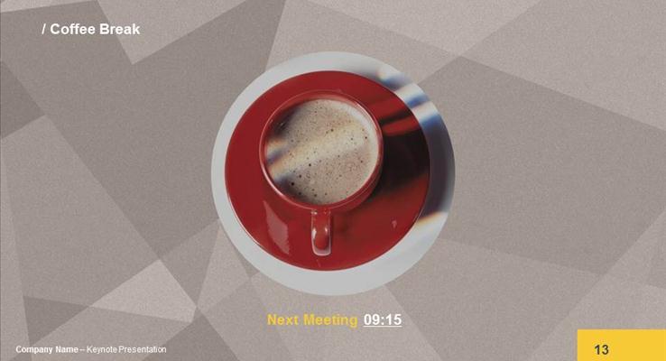 低面欧美风格工作汇报PPT模板