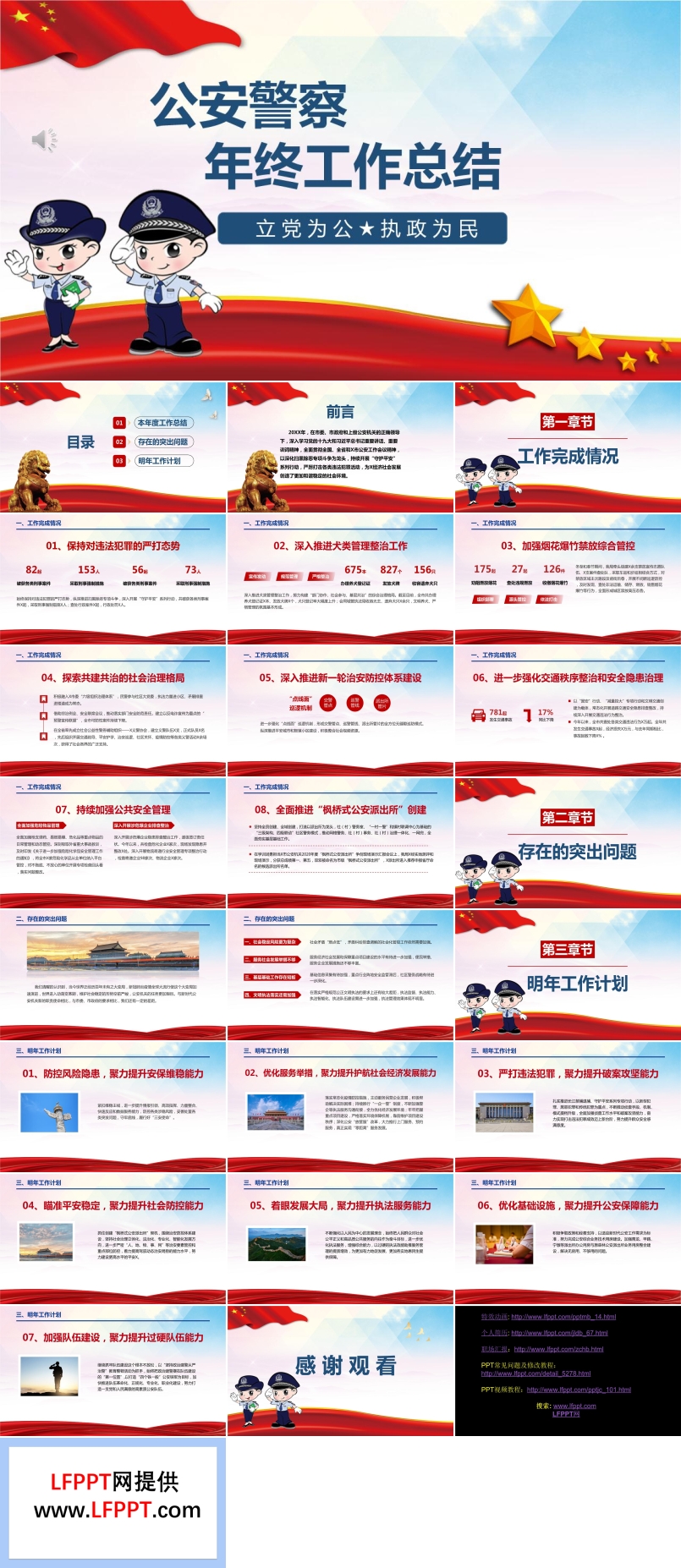 公安警察年終工作總結(jié)匯報(bào)PPT模板