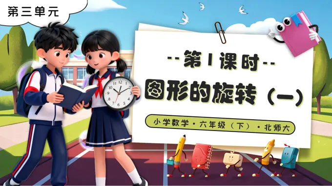 第三單元 第1課時(shí)圖形的旋轉(zhuǎn)（一）北師大小學(xué)數(shù)學(xué)六年級(jí)下冊(cè)PPT課件（含教案+分層作業(yè)+學(xué)習(xí)任務(wù)單）