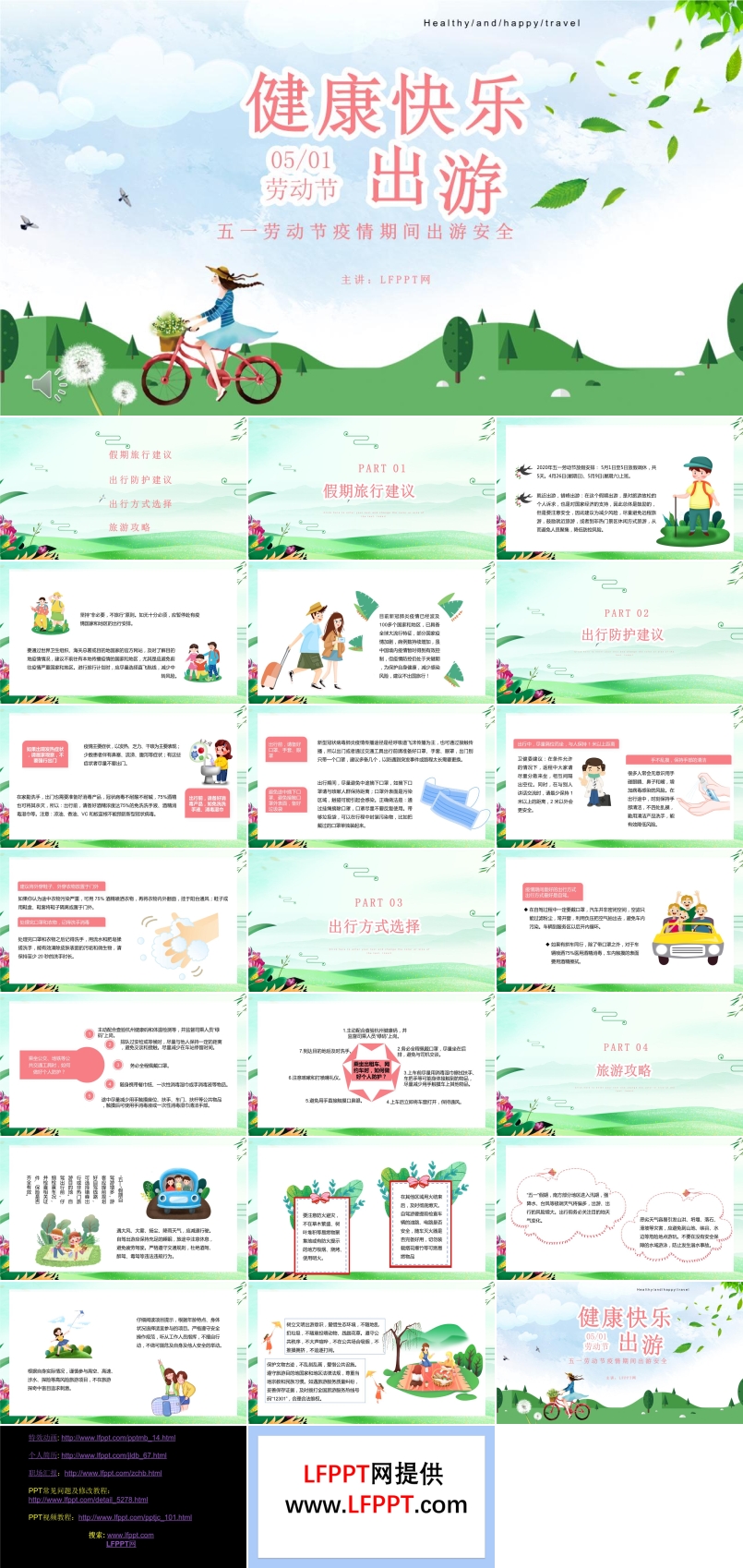 五一勞動(dòng)節(jié)疫情期間安全出行PPT