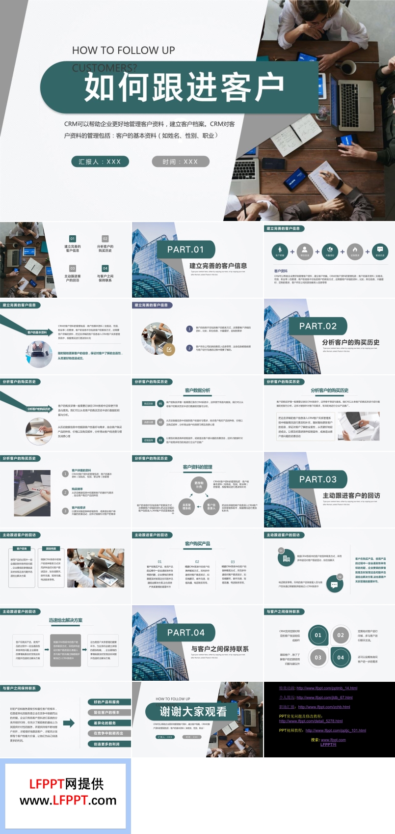 如何跟进客户促成交易PPT动态模板