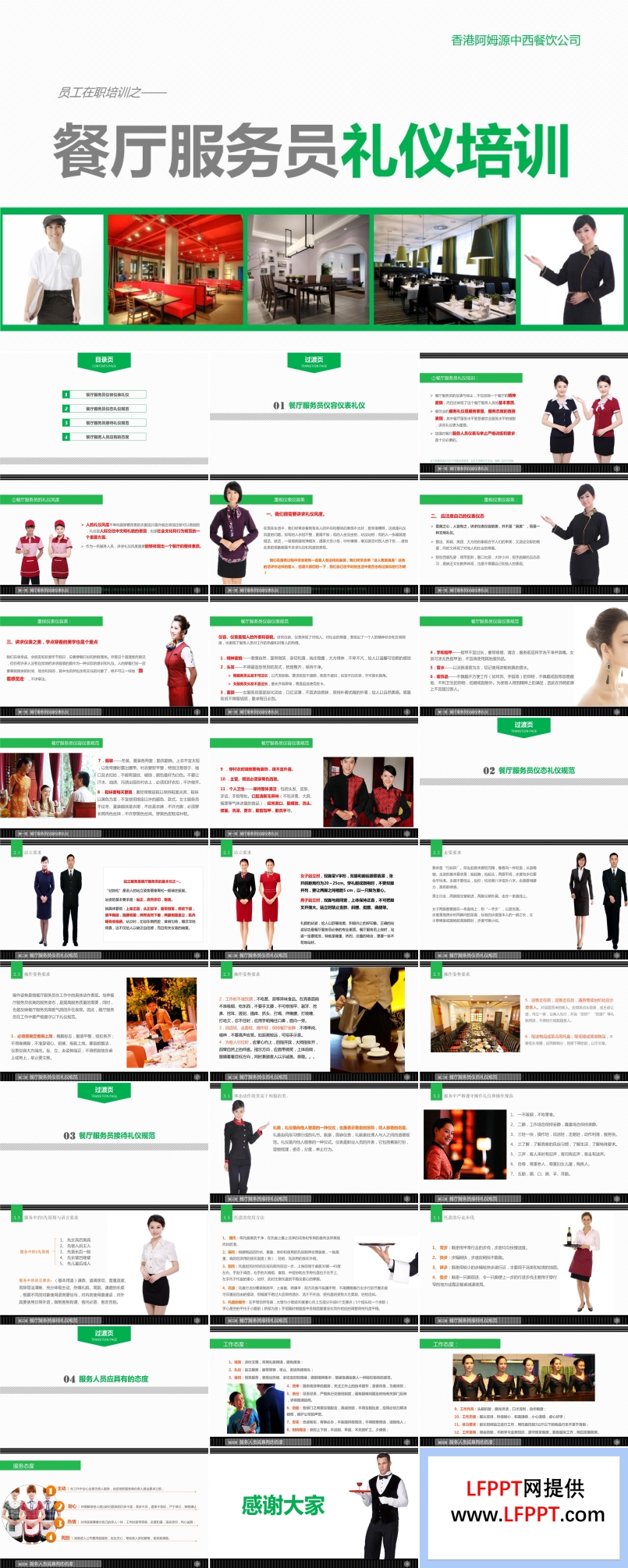 餐厅服务员礼仪培训内容PPT课件
