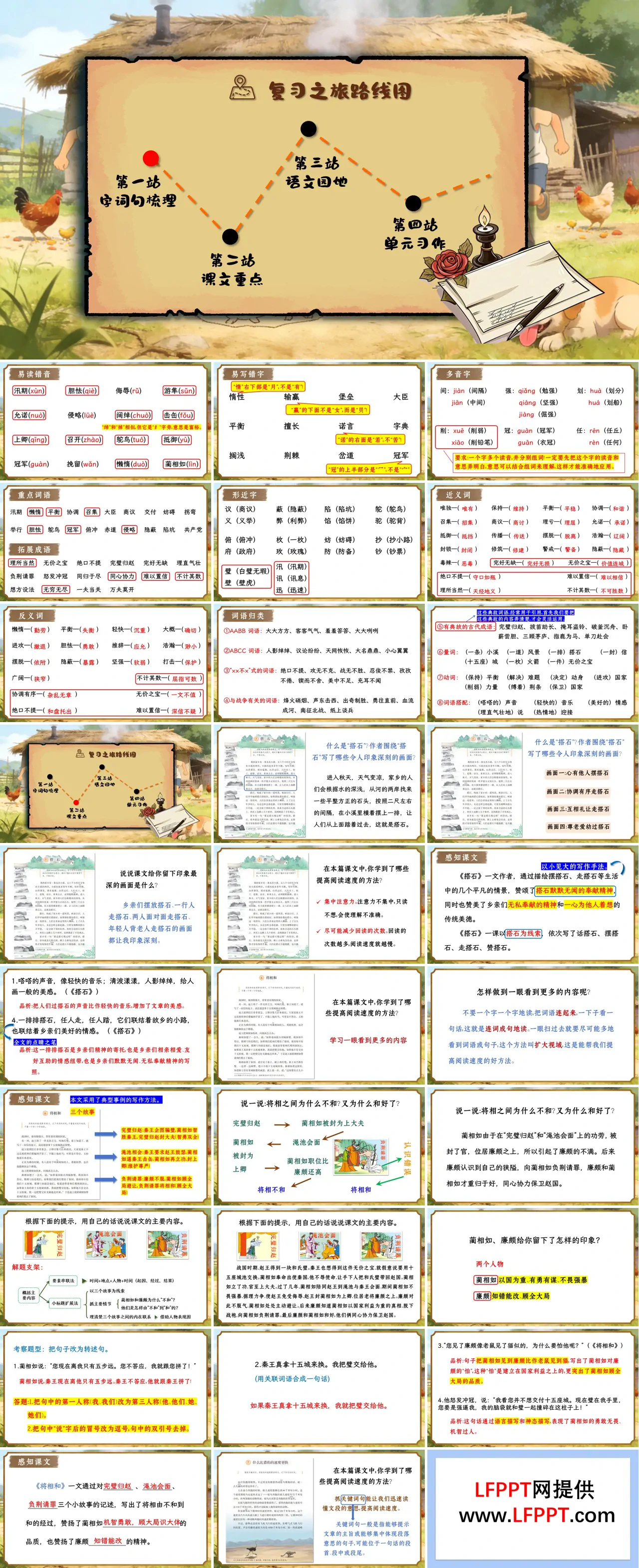 五年級上冊語文第二單元復(fù)習(xí)ppt課件