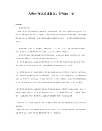 大班体育优质课教案:好玩的斗笠课件教案