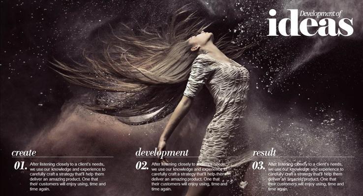 炫彩时尚杂志宣传大片风格PPT模板