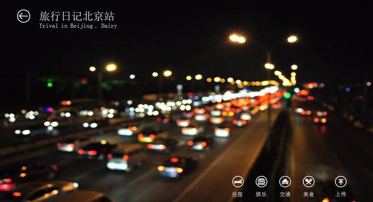 旅游日记分享PPT模板