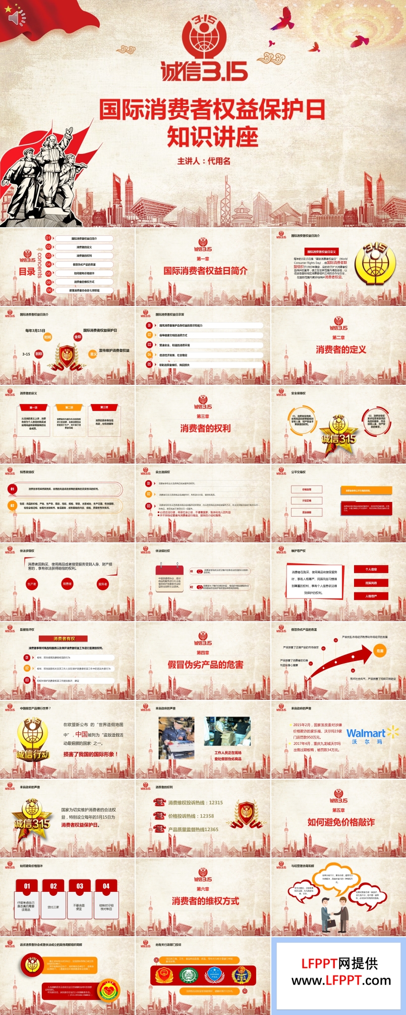 國際消費者權(quán)益保護日知識講座PPT模板